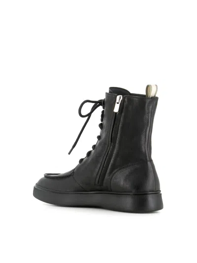 Officine Creative Lace-up Leather Combat Boots In Black