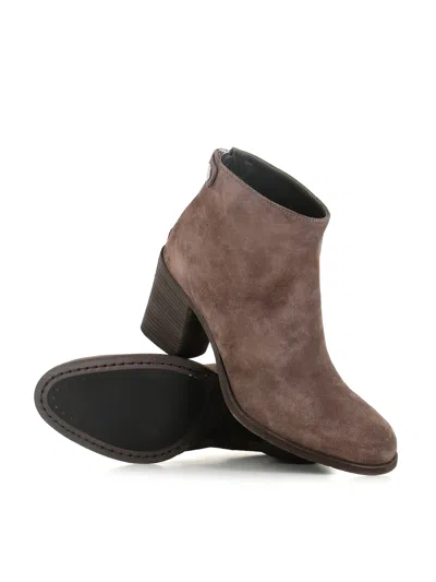 Officine Creative Zip-detail Block-heel Ankle Boots In Brown