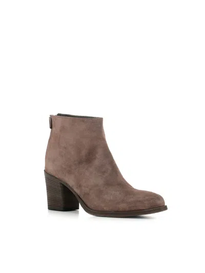 Officine Creative Zip-detail Block-heel Ankle Boots In Brown