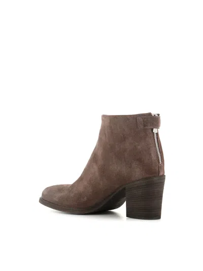 Officine Creative Zip-detail Block-heel Ankle Boots In Brown