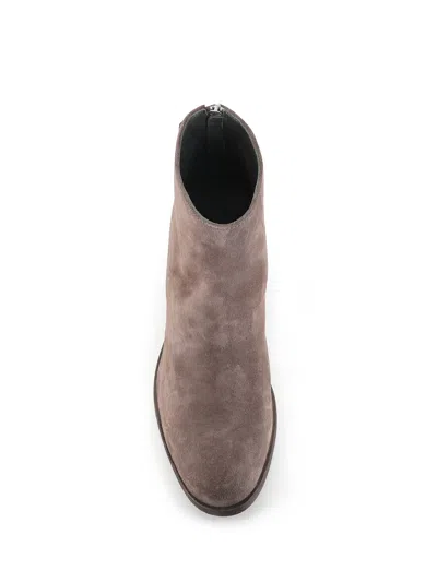 Officine Creative Zip-detail Block-heel Ankle Boots In Brown