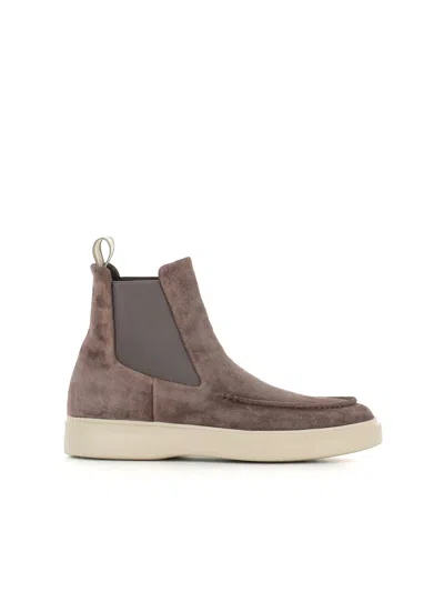 Officine Creative Suede Chelsea Boots In Gray