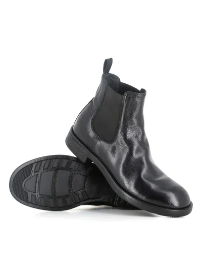 Officine Creative Elasticated-panel Leather Boots In Black