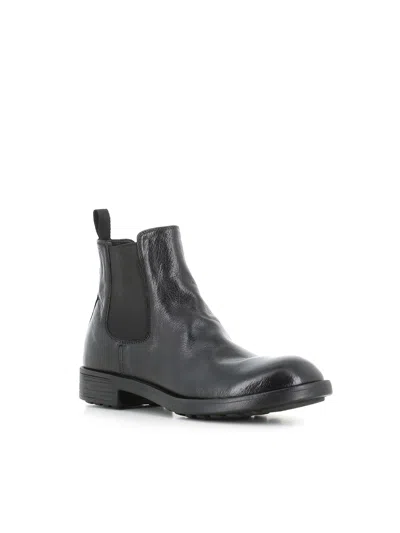 Officine Creative Elasticated-panel Leather Boots In Black