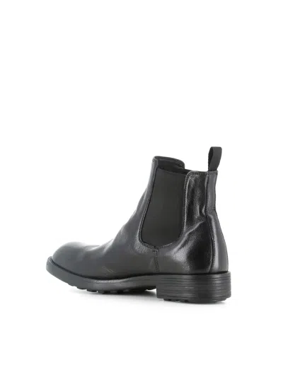Officine Creative Elasticated-panel Leather Boots In Black