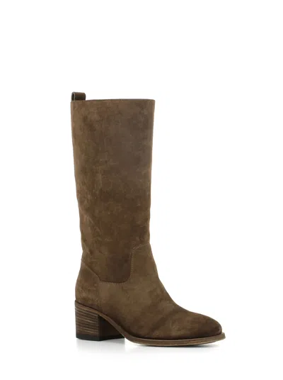 Officine Creative Suede Mid-calf Boots In Green