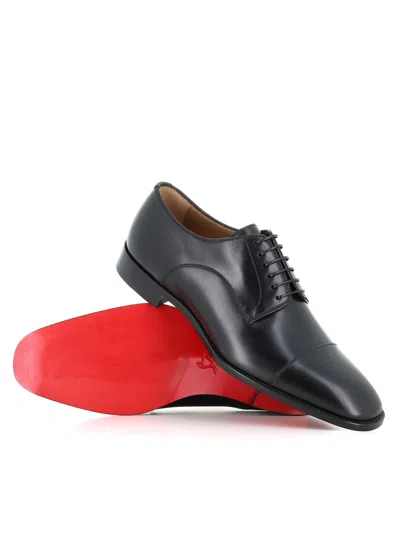 Christian Louboutin Seriox Cap-toe Leather Oxford Shoes In Black