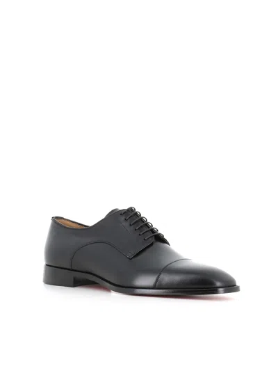 Christian Louboutin Seriox Cap-toe Leather Oxford Shoes In Black
