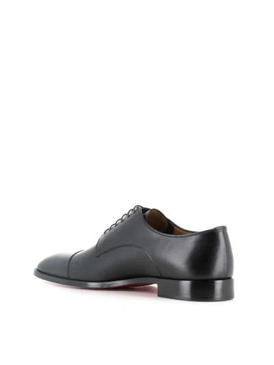 Christian Louboutin Seriox Cap-toe Leather Oxford Shoes In Black