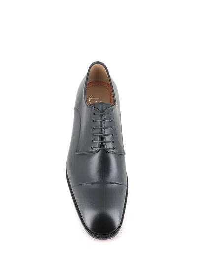 Christian Louboutin Seriox Cap-toe Leather Oxford Shoes In Black