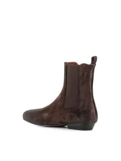 Marsèll Elastic-panel Suede Boots In Brown