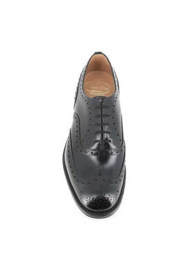 Church's Brogues With Almond Toe And Decorative Stitching In Black
