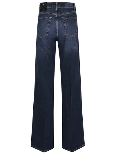 7 For All Mankind High-rise Wide-leg Jeans Elastic Waist In Blue