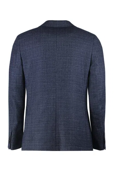 Zegna Two-button Single-breasted Tailored Jacket In Blue