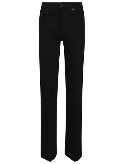 7 For All Mankind High-waisted Flared Jeans With Five-pocket Styling In Black