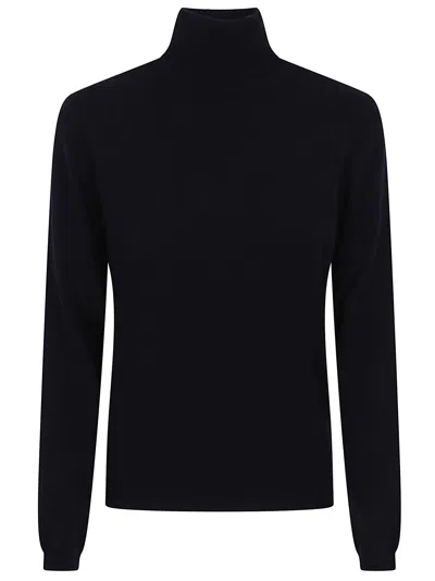 Allude Roll-neck Sweater In Black