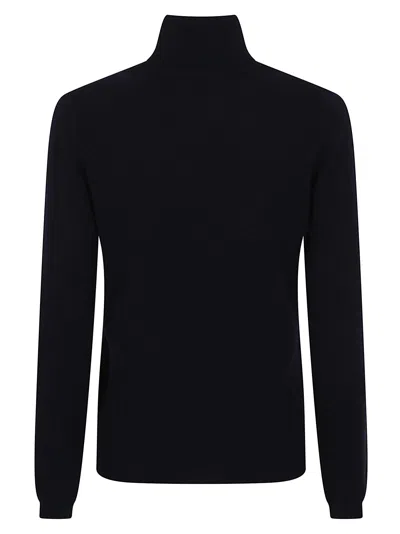 Allude Roll-neck Sweater In Black