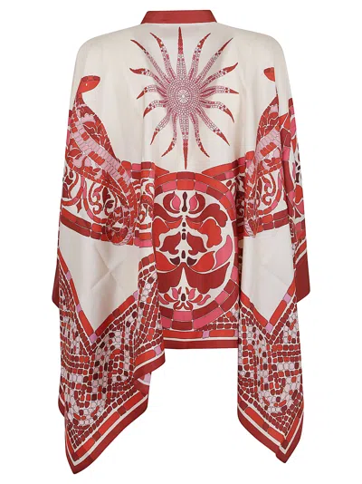 La Doublej Silk Twill Shirt With Hand-applied Cobra Motif In Multi