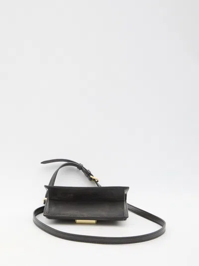 Golden Goose Venice Small Bag In Black Palmellate Leather And Gold Details In Black