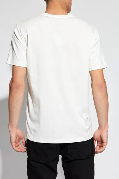 Giorgio Armani Pure Cotton Interlock Signature Logo T-shirt In White