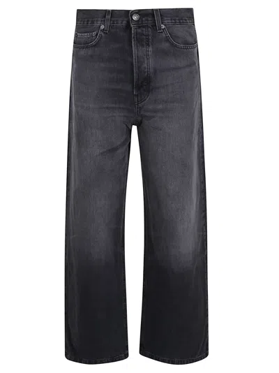Fiorucci High-waisted Wide-leg Jeans In Gray