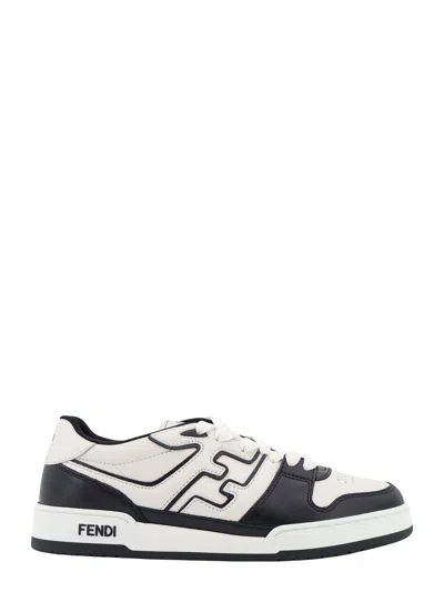 Fendi Leather Sneakers With Ff Lateral Logo