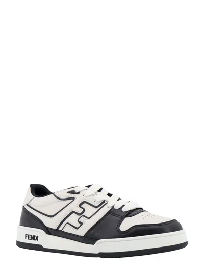 Fendi Leather Sneakers With Ff Lateral Logo