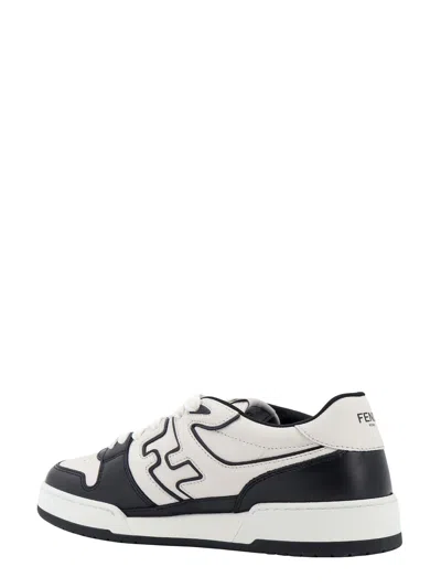 Fendi Leather Sneakers With Ff Lateral Logo