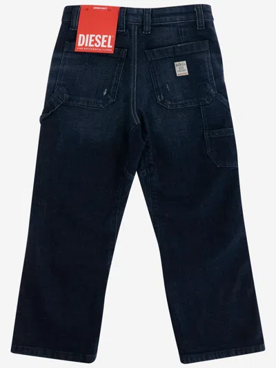 Diesel D-bart-j Stretch Cotton Jeans In Blue