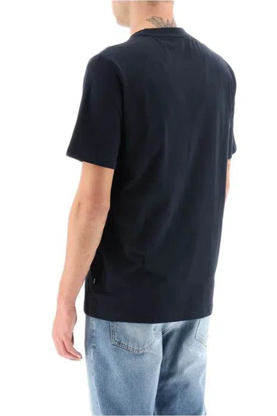 Hugo Boss Boss Sun Protection Logo T Shirt Navy In Blue