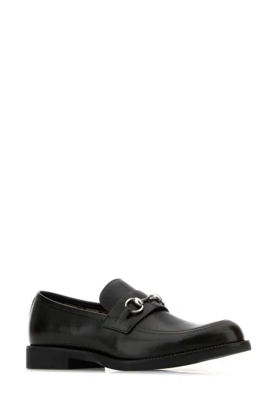 Gucci Leather Loafers In Black