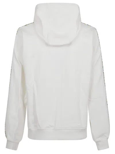 Casablanca Montagne Zip-up Hooded Sweatshirt In White