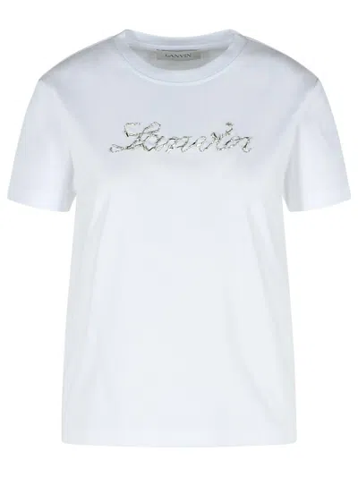 Lanvin Sequin T-shirt In White