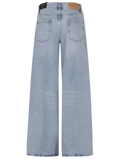 7 For All Mankind Marie Wide Leg Trousers With Bold Cuffs In Blue