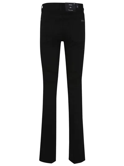 7 For All Mankind High-waisted Flared Jeans With Five-pocket Styling In Black