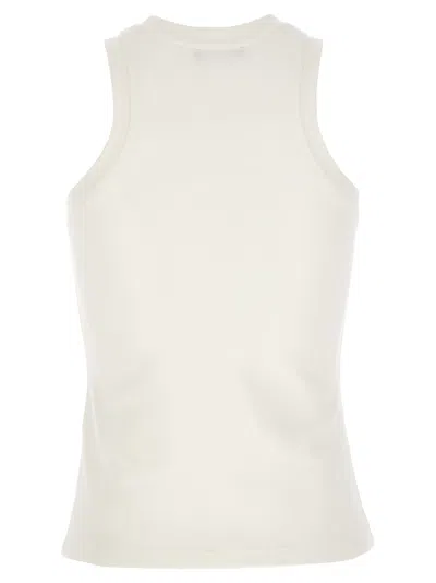 Balmain Retro Pb Stretch Tank Top In White