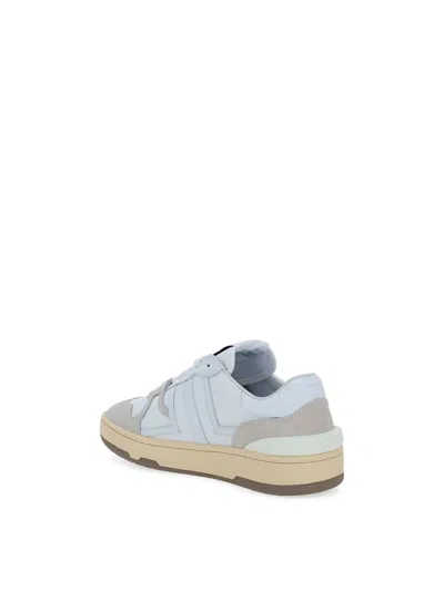 Lanvin 10mm Clay Poly & Leather Sneakers In Neutral