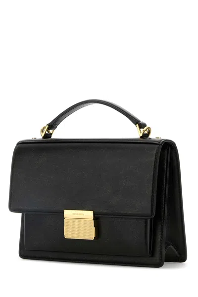 Golden Goose Venezia Bag Palmellato Leather Body Gold Metal Details Bags In Black