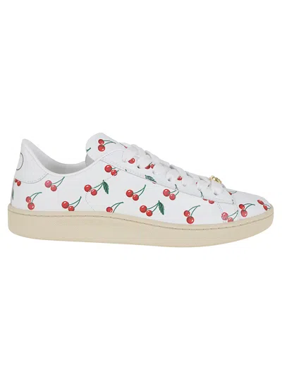 Valentino Royco Sneaker With Cherryfic Pattern In White