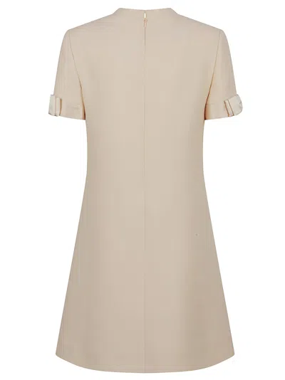 Valentino Knee Length Dress With Bow And Pockets In Nude
