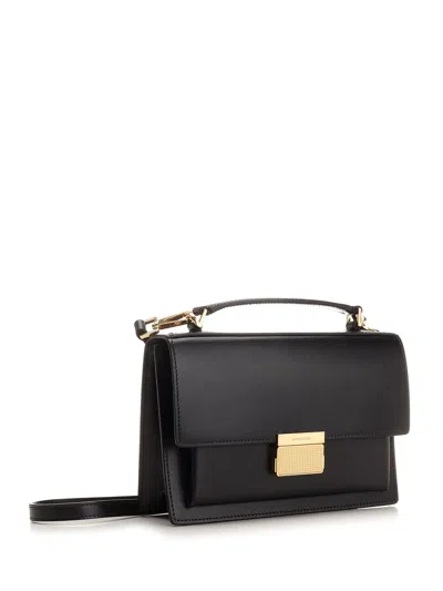 Golden Goose Venezia Bag Palmellato Leather Body Gold Metal Details Bags In Black