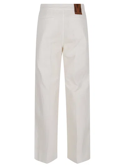 Valentino Denim Bottoms Solid Denim Avorio In White
