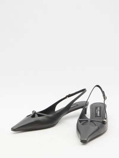 Dolce & Gabbana Slingback Seta In Black