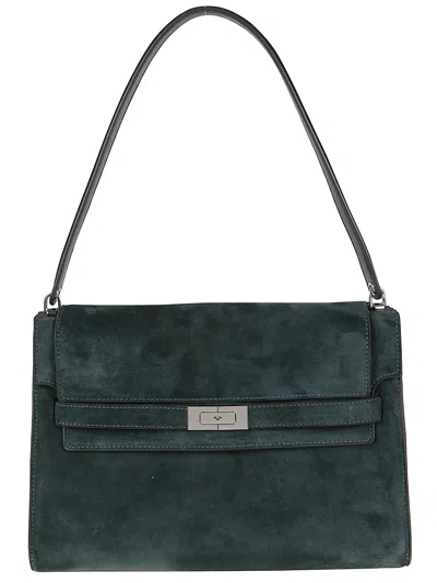 Tory Burch Large Rectangular Shoulder Bag With Suede Finish