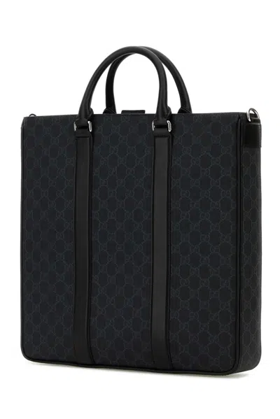 Gucci Man Gg Suprime Fabric Gg Shopping Bag In Black