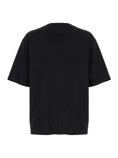 Dsquared2 Ribbed Crew-neck Loose Fit T-shirt In Black