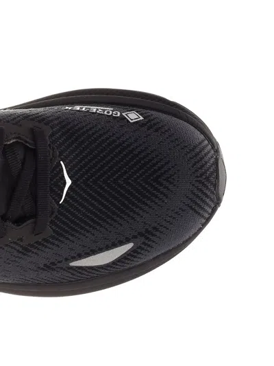 Hoka Clifton 9 Rubber-trimmed Recycled-gore-tex Invisible Fit Sneakers In Black