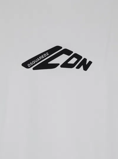 Dsquared2 Loose Fit Tee Icon Nuova Generazione In Jersey Di Cotone T-shirt In White