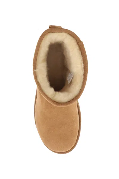 Ugg 10mm Mini Classic Ii Shearling Boots In Brown