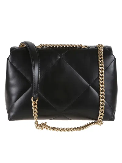 Tory Burch Kira Matelassé Leather Shoulder Bag In Black